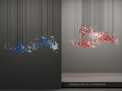 Modern Crystal Chandelier Large Chandelier 3d model