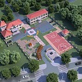 The Modern Square 3d model