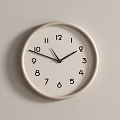 Minimalist Round Wall Clock With White Dial Black Numbers And Hands 3d model