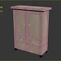 Light Wooden Wardrobe With Double Doors Two Drawers And Sturdy Legs Simple Design