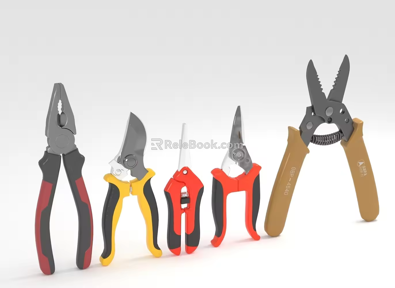 scissors vise pliers hardware tools 3d model