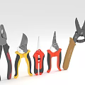 scissors vise pliers hardware tools 3d model