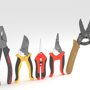 scissors vise pliers hardware tools 3d model