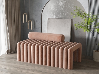 Modern sofa stool 3d model