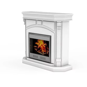 European Fireplace 3d model