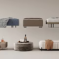 Modern Sofa Bench Sofa Bed End Stool Shoe Changing Stool 3d model