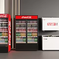Commercial Coca Cola Display Refrigerators And White Horizontal Freezers For Business