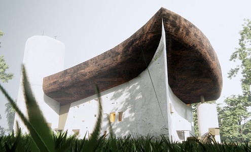 modern church building 3d model