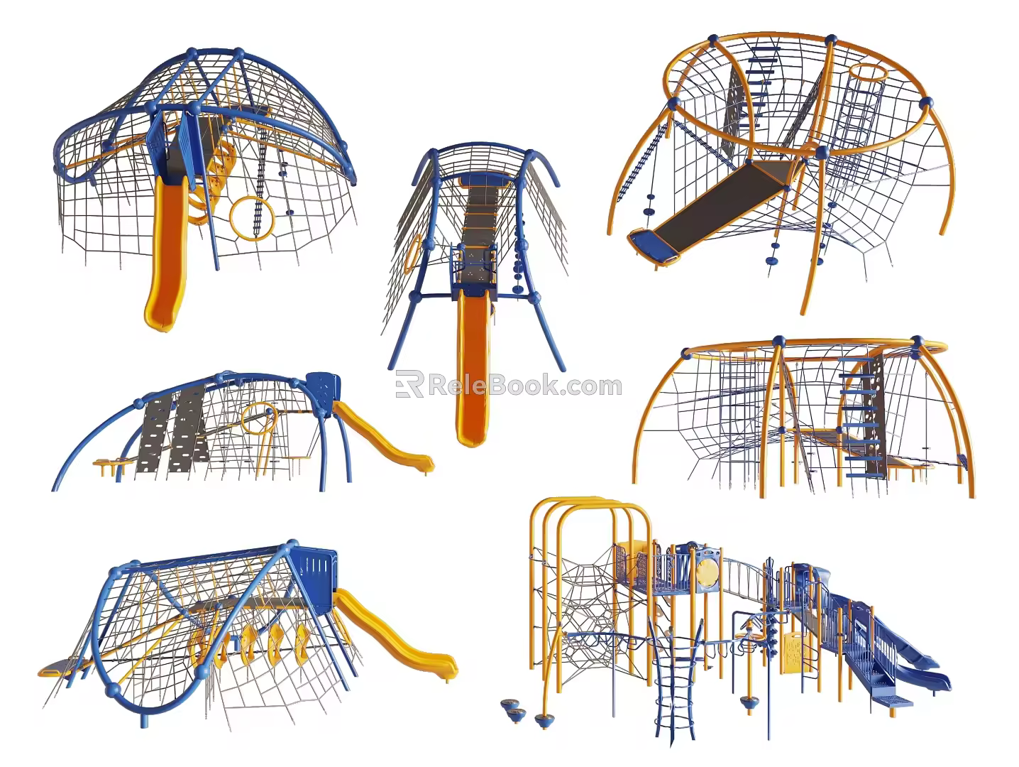 Children's Amusement Equipment Climbing Net Climbing Net No Power Facilities Outdoor Toy Slide 3d model