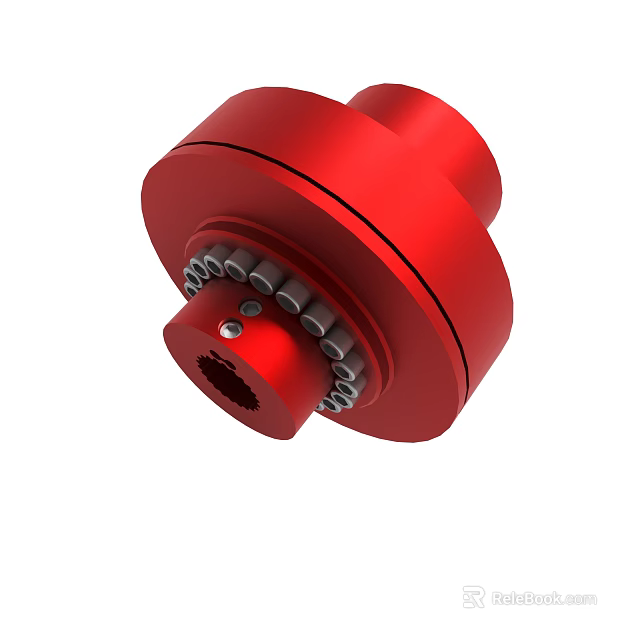 Red Mechanical Component 3D Rendering 3d model 