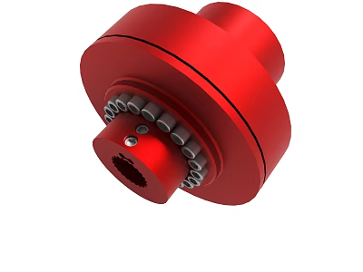 Red Mechanical Component 3D Rendering 3d model