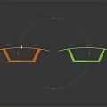 Modern Folding Furniture With Orange Green Frame And Black Tabletop Modern Design