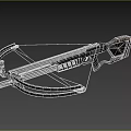 Modern Crossbow Weapon Design With Mechanical Structure And Metal Components