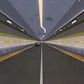 Road Infrastructure Featuring Traffic Tunnel Entrance With Safety Management And Vehicle Access