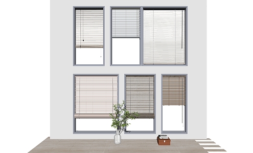 Modern venetian blinds venetian blinds bamboo blinds 3d model