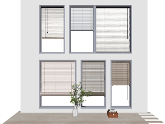 Modern venetian blinds venetian blinds bamboo blinds 3d model