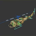 Military Camouflage Helicopter With Rotors Supporting Space Exploration Missions