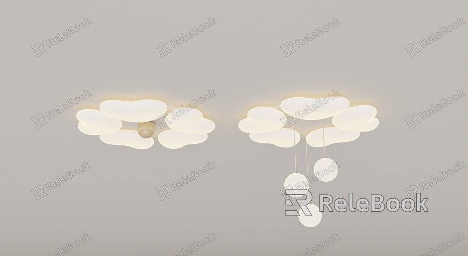 Cream wind chandelier simple ceiling lamp model