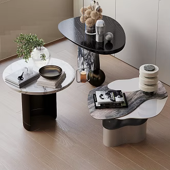 Light Luxury Italian Style Side Table Metal Side Table Round Side Table Corner Table Sofa Side Table Marble Side Table Special Shape Side Table Corner Table 3d model