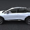 Cadillac White Electric SUV with Modern Design Sleek Body and LED Headlights