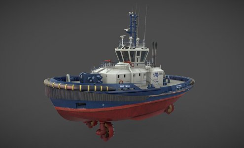 Border Patrol Boat 3d model