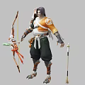 Modern game character watch vanguard half hide 3d model