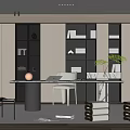 Modern study 3d model