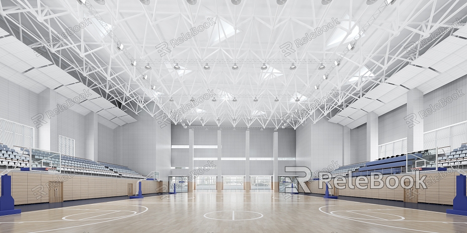 modern basketball hall basketball court model