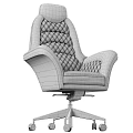 Modern Leather Office Chair With Diamond Pattern Black Brown Design And Metal Base Wheels
