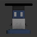 Professional Medical Examination Table With Black Surface Blue Base And Metal Support