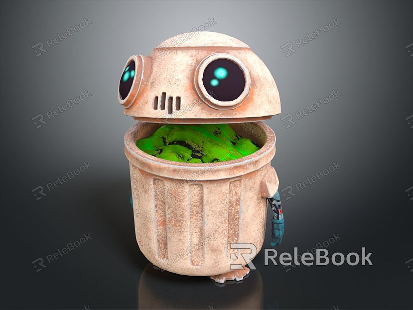 Modern trash can outdoor trash can public trash can sorting trash can model