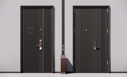 Modern child door security door 3d model