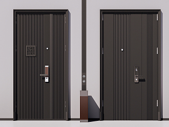 Modern child door security door 3d model