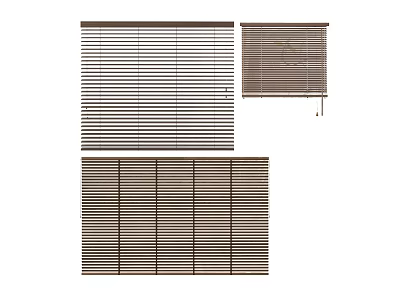 Modern Wooden Blinds 3d model