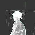 Stylish Black Bucket Hat Worn By White Mannequin On Black Background