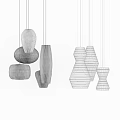Modern Contemporary Pendant Lights With Various Geometric Shapes And Woven Textures