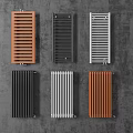 Modern Heating Radiators in Various Styles and Colors with Metallic and Wooden Finishes for Interior