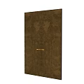 Modern Double Doors With Wood Grain Texture And Brass Handle Details