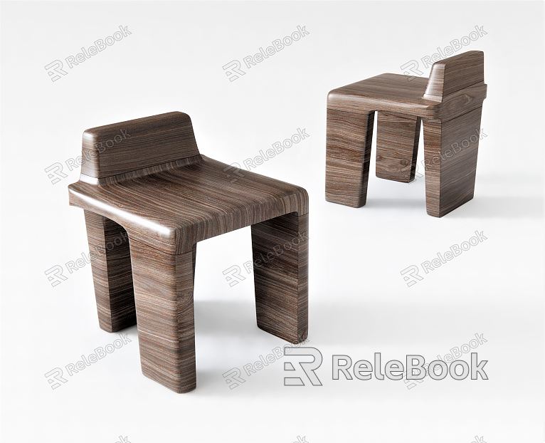 Nordic Dining Chair Backrest Chair Casual Chair Log Casual Chair Tea Chair Tea Seat Stool Low Stool Sofa Stool Single Sofa model