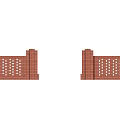 Red Brick Garden Feature Wall With Perforated Pattern And Symmetrical Design 3d model