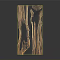 Modern Rustic Wooden Table With Natural Wood Grain And Black Metal Legs