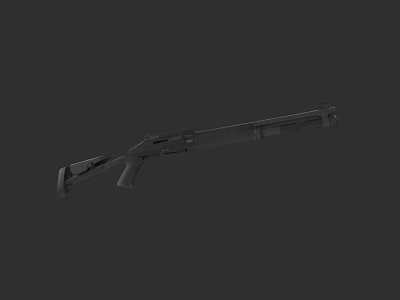 Highly Detailed Shotgun 3D Model With Modern Design And Functional Structure 3d model