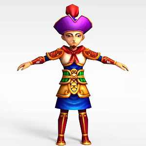 Version of the little fish and flowers without lack of game characters men 3d model