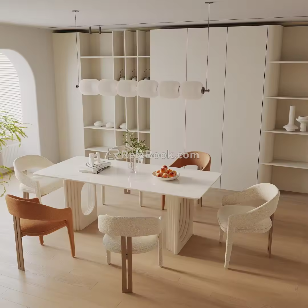 Modern dining table 3d model