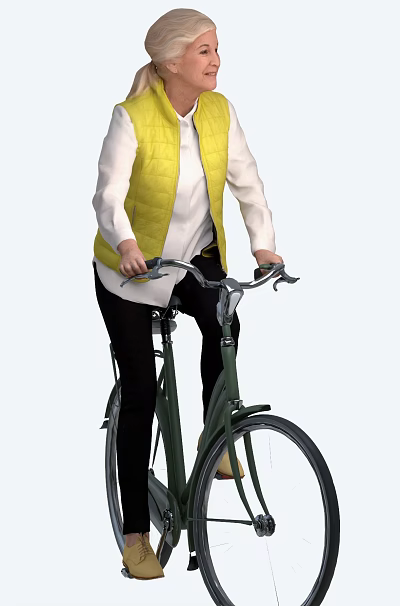 Modern old woman. 3d model