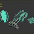 Historical Military Cannons With Wooden Wheels Iron Balls And Stone Base