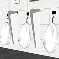Modern urinal partition 3d model
