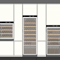 Modern Built in White Wine Coolers with Multiple Bottle Storage Design 3d model