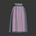 Man In Pink Blue Plaid Long Dress With Lightweight Flowy Fabric