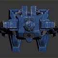 Blue Mech Game and Movie Character 3D Model With Detailed Robotic Design